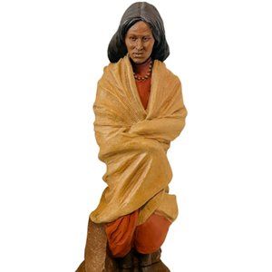 Tom Clark figurine gnome elf SIGNED sculpture Sacajawea statue western native US